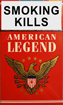 American Legend Red Cigarettes pack
