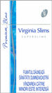 Virginia Slims Super Slims Blue 100`s Cigarettes pack