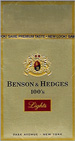 BENSON HEDGE GOLD LIGHT BOX 100 Cigarettes pack