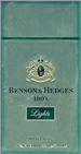 BENSON HEDGE LIGHT MENTHOL BOX 100 Cigarettes pack