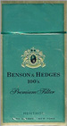 BENSON HEDGE MENTHOL BOX 100 Cigarettes pack
