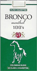 BRONCO FULL FLAVOR MENTHOL 100 Cigarettes pack