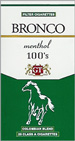 BRONCO FULL FLAVOR MENTHOL BOX 100 Cigarettes pack
