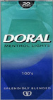 DORAL LIGHT MENTHOL 100 Cigarettes pack