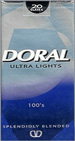 DORAL ULTRA LIGHT 100 Cigarettes pack