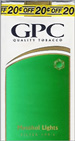 G.P.C. LIGHT MENTHOL 100 Cigarettes pack