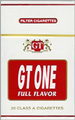 GT ONE FULL FLAVOR BOX KING Cigarettes pack