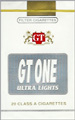 GT ONE ULTRA LIGHT SOFT KING Cigarettes pack