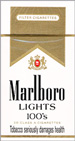 MARLBORO LIGHT BOX 100 Cigarettes pack