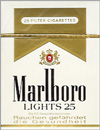 MARLBORO LIGHT BOX KING 25'S Cigarettes pack