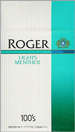 ROGER MENTHOL LIGHT BOX 100 Cigarettes pack